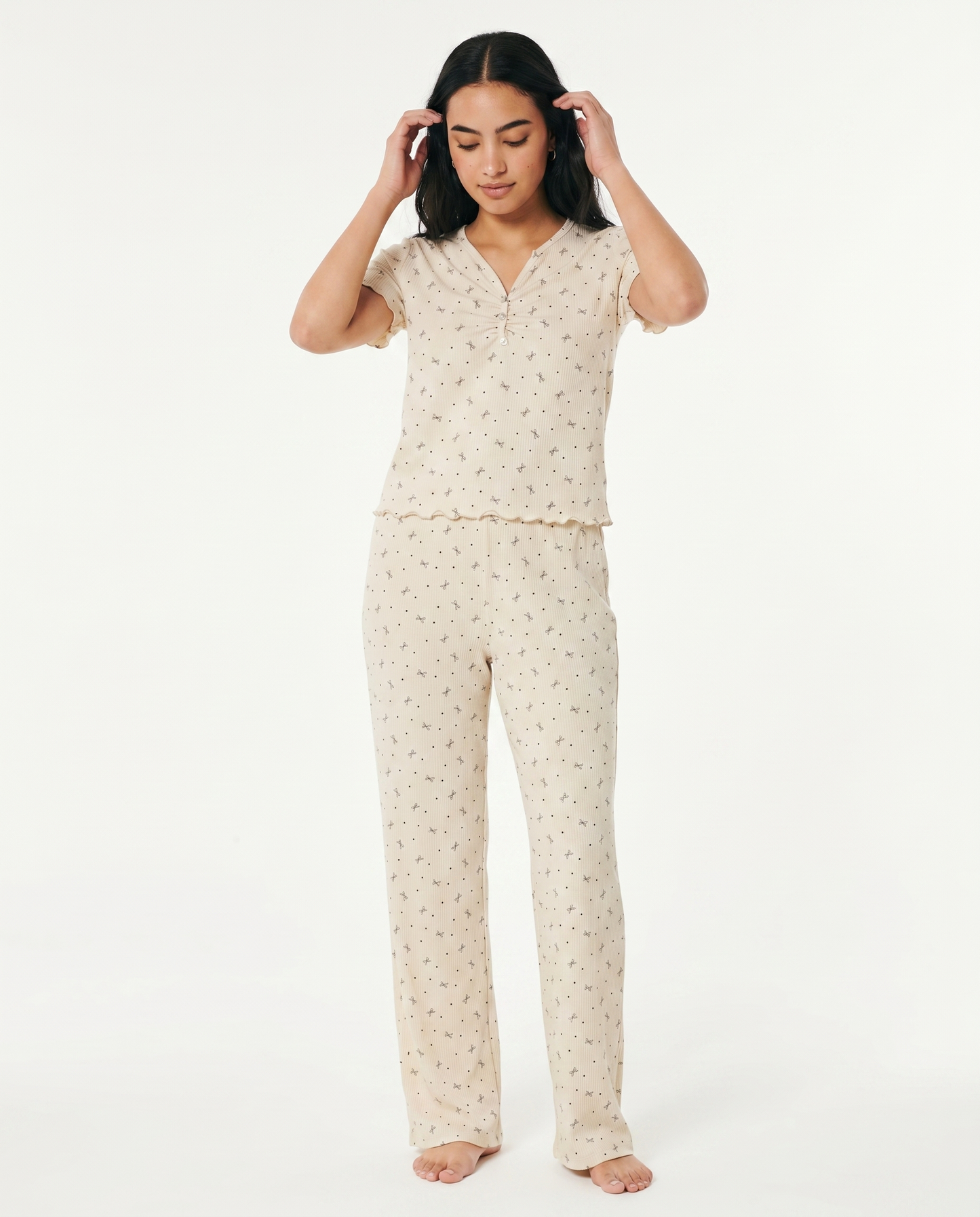 Blush Bow PJ in Yellow