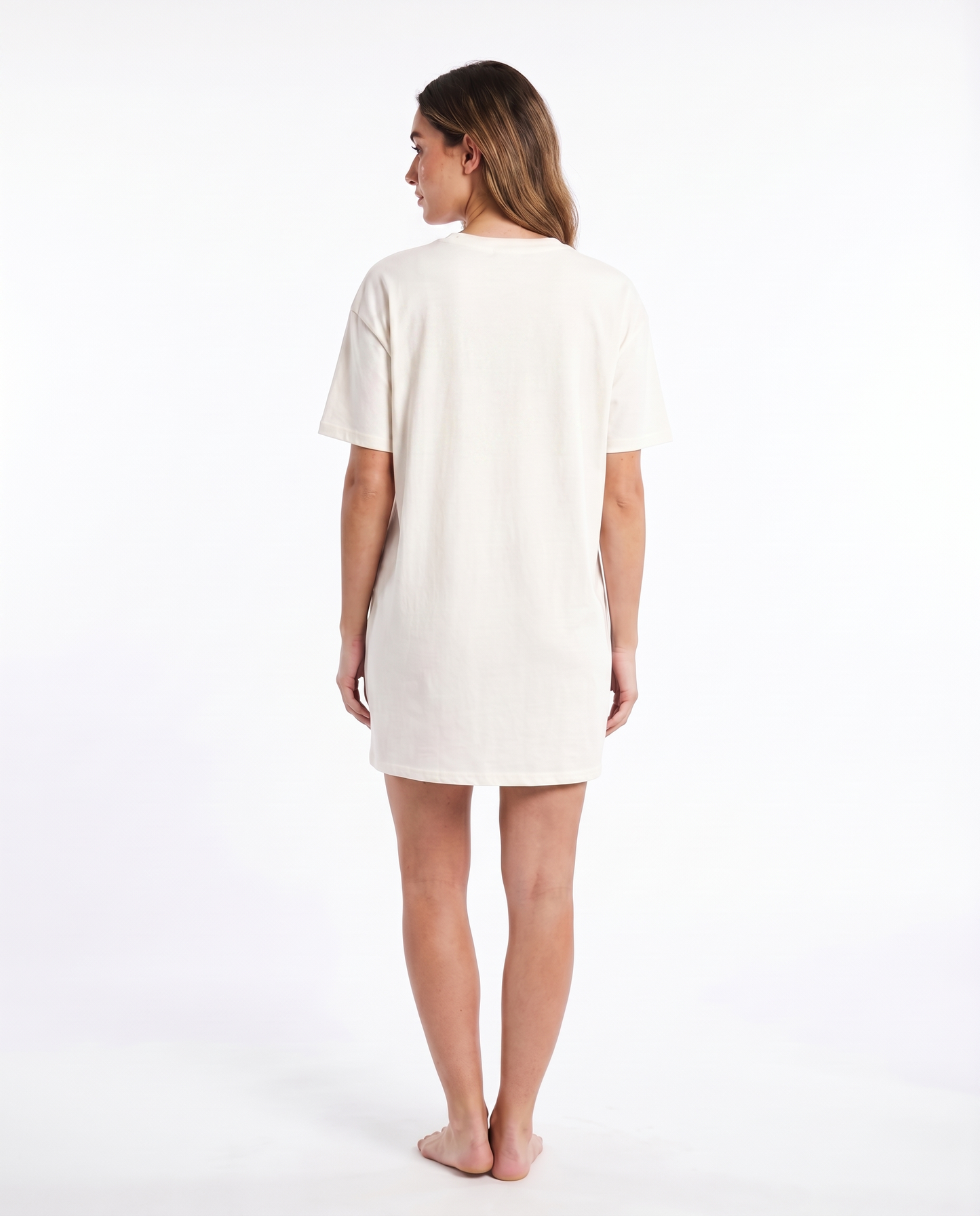 Cherry Bow Night Shirt in Off White