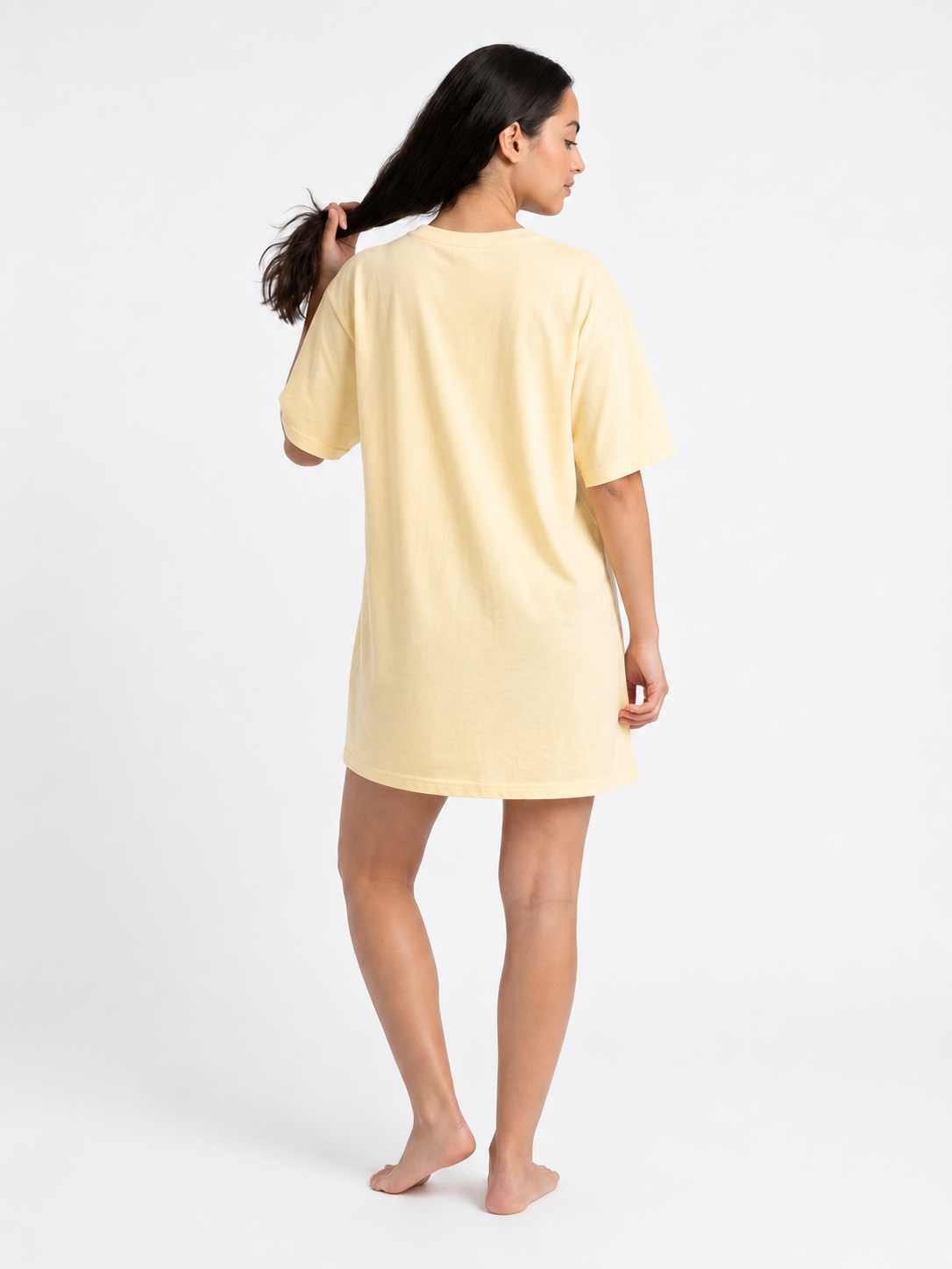 Cherry Bow Night Shirt in Butter Yellow